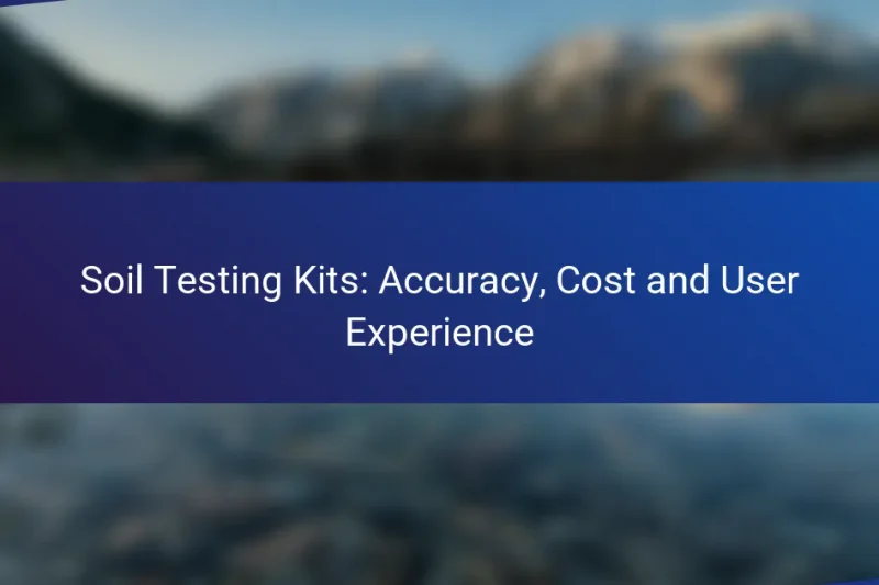 Soil Testing Kits: Accuracy, Cost and User Experience